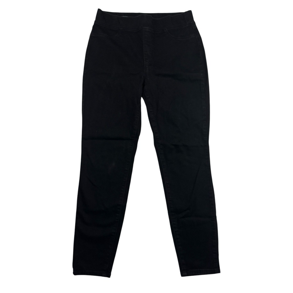 Old Navy Pop Icon Skinny Jeans Black Denim Sz 6 Cotton Blend Stretch Distressed